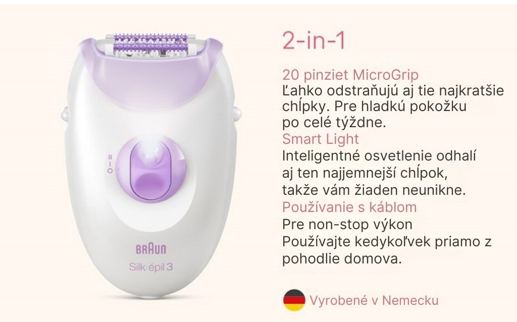 Braun Dámský elektrický epilátor Silk-épil 3 3-000 7